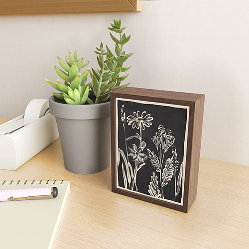 ThingDesign Minimalist wildflowers 3 Framed Mini Art Print