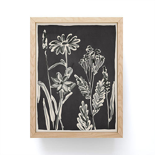 ThingDesign Minimalist wildflowers 3 Framed Mini Art Print