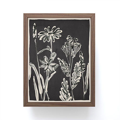 ThingDesign Minimalist wildflowers 3 Framed Mini Art Print