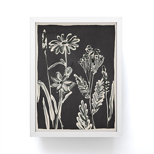 ThingDesign Minimalist wildflowers 3 Framed Mini Art Print