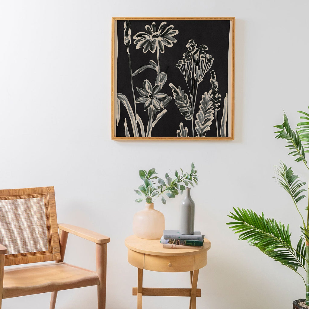 ThingDesign Minimalist wildflowers 3 Framed Wall Art