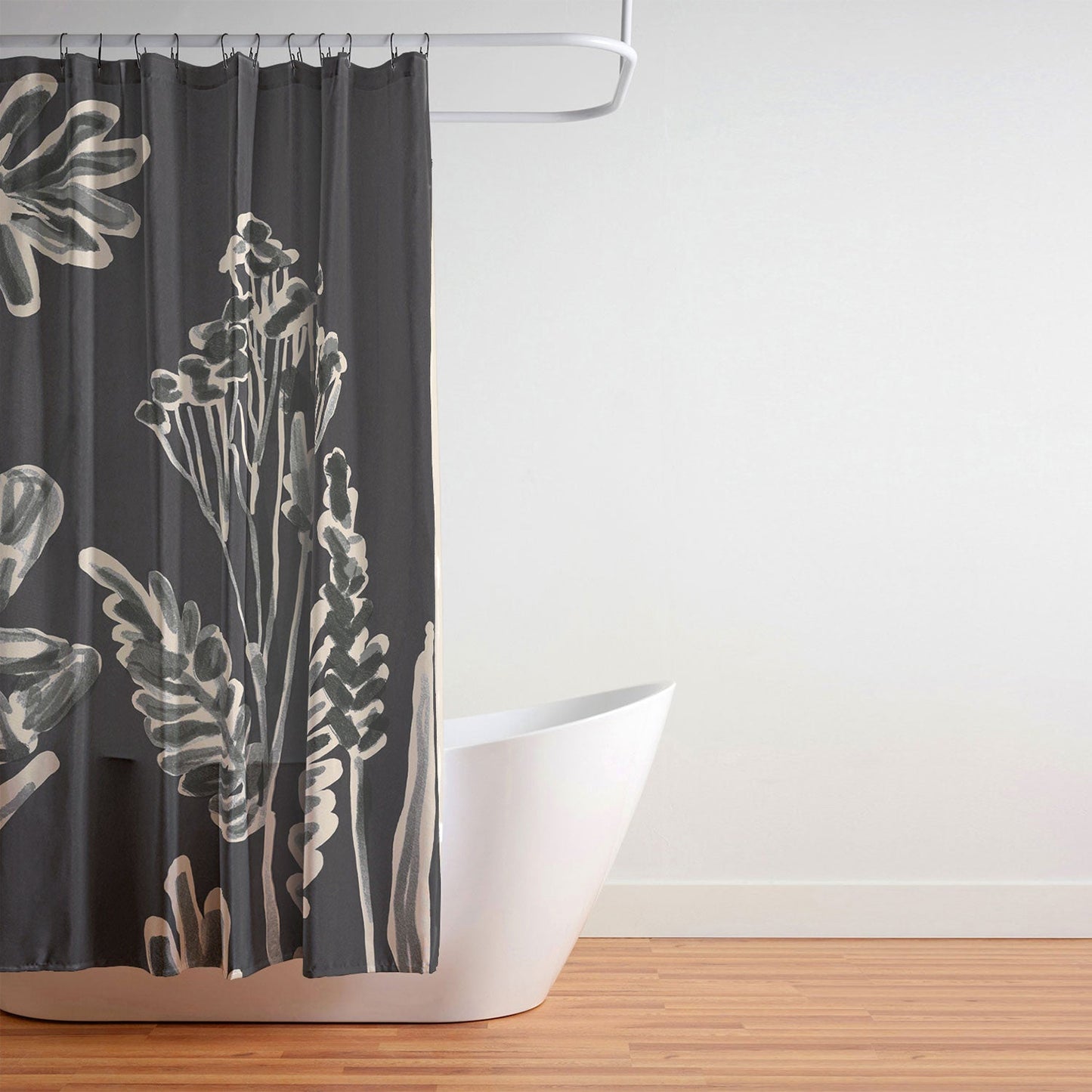 ThingDesign Minimalist wildflowers 3 Shower Curtain