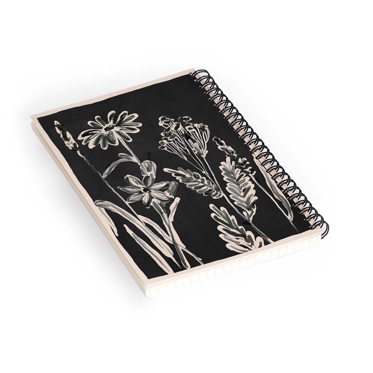 ThingDesign Minimalist wildflowers 3 Spiral Notebook