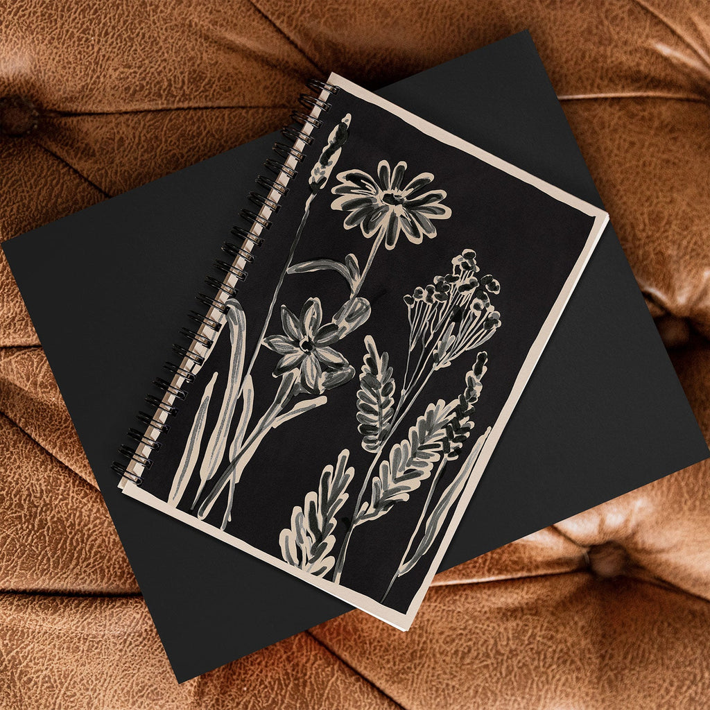 ThingDesign Minimalist wildflowers 3 Spiral Notebook