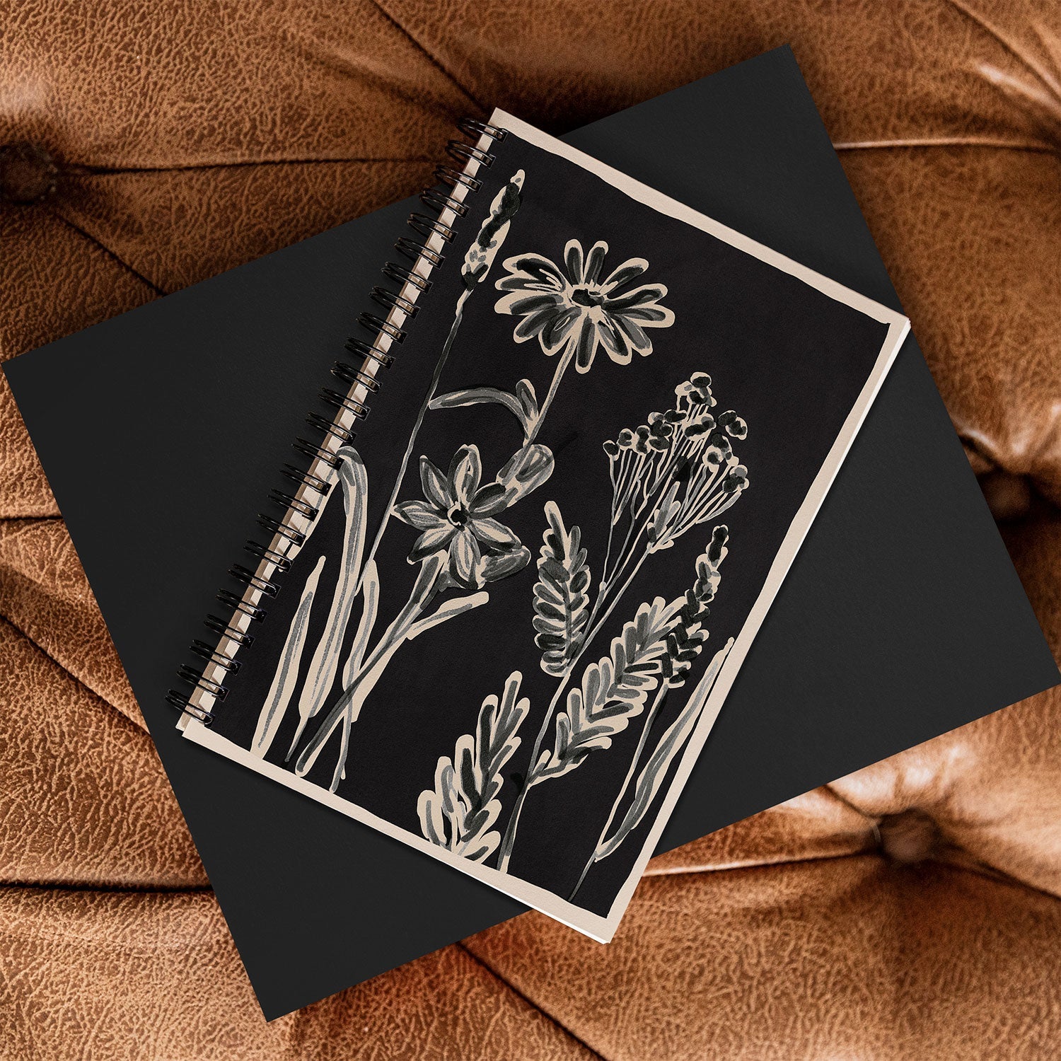 ThingDesign Minimalist wildflowers 3 Spiral Notebook