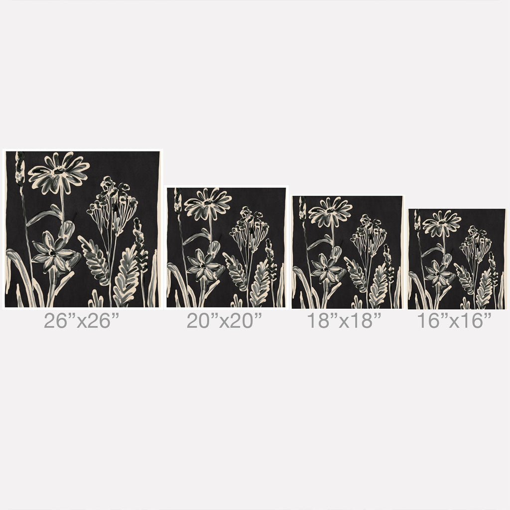 ThingDesign Minimalist wildflowers 3 Throw Pillow