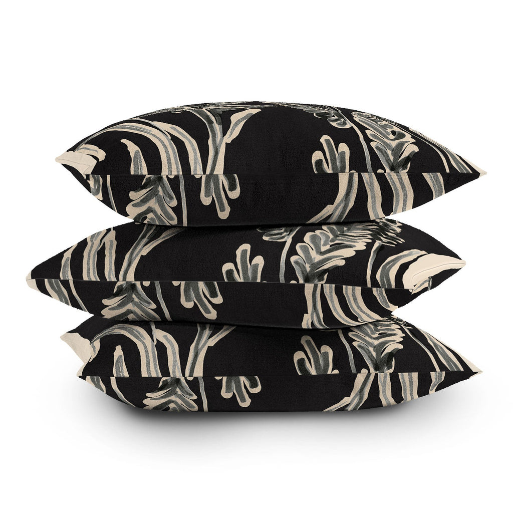 ThingDesign Minimalist wildflowers 3 Throw Pillow