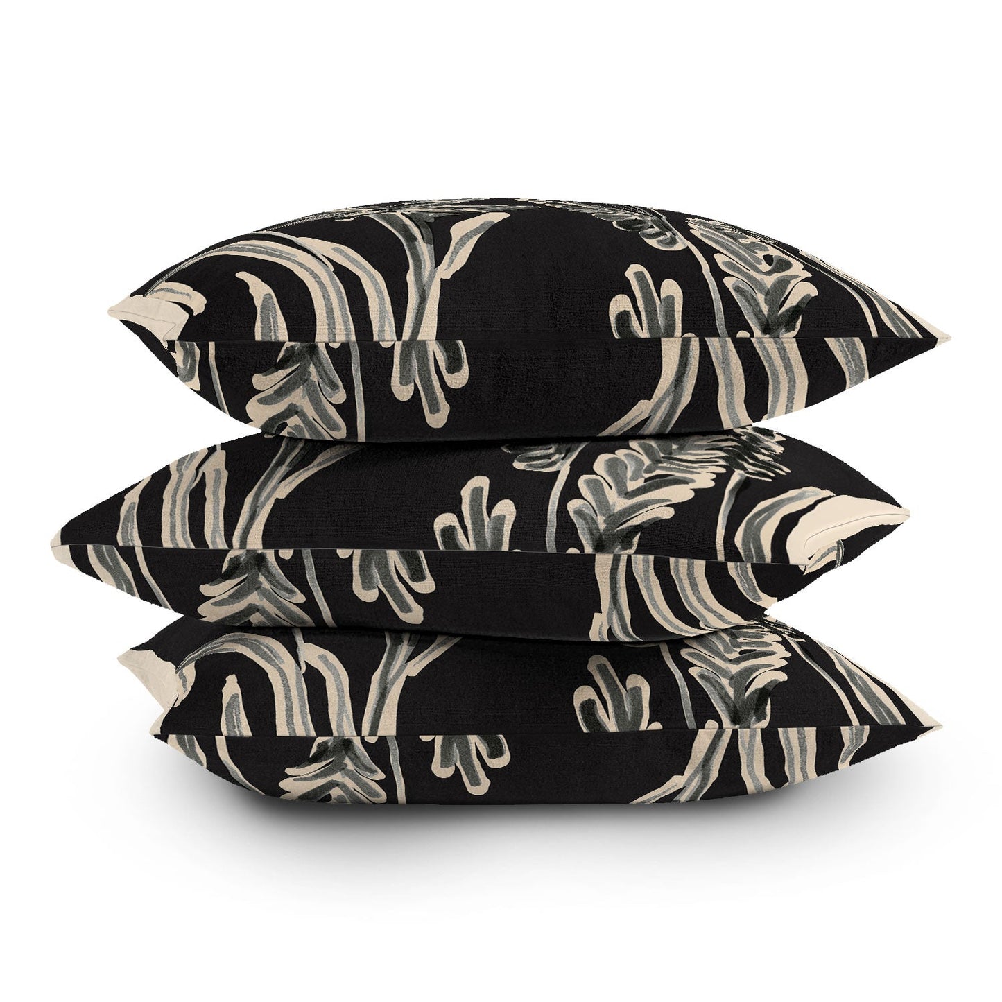 ThingDesign Minimalist wildflowers 3 Throw Pillow