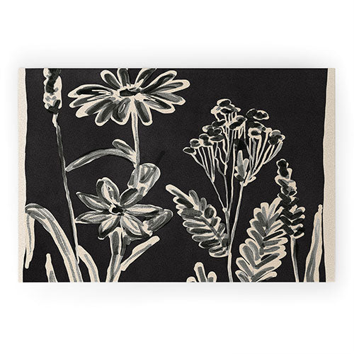ThingDesign Minimalist wildflowers 3 Welcome Mat