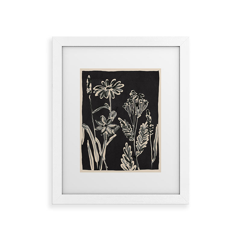 ThingDesign Minimalist wildflowers 3 Framed Art Print