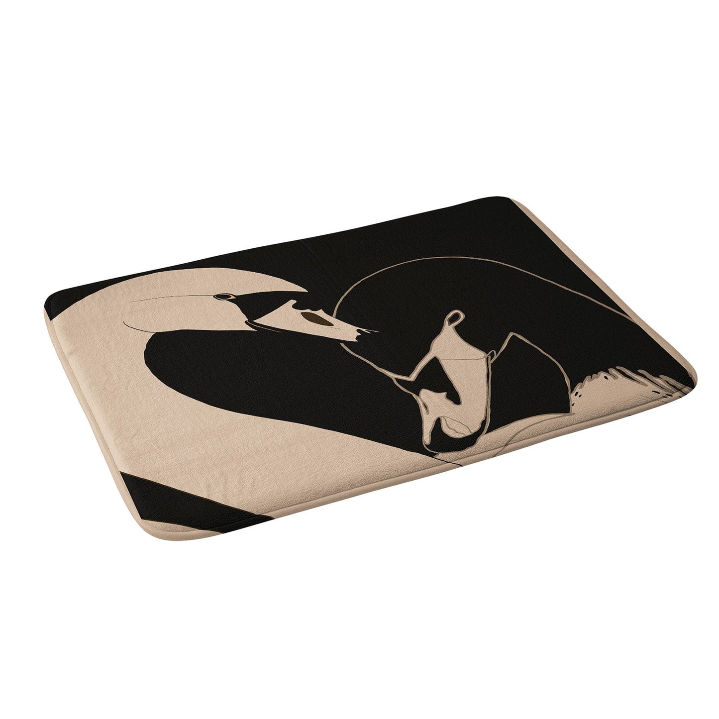 ThingDesign Two Swans I Memory Foam Bath Mat