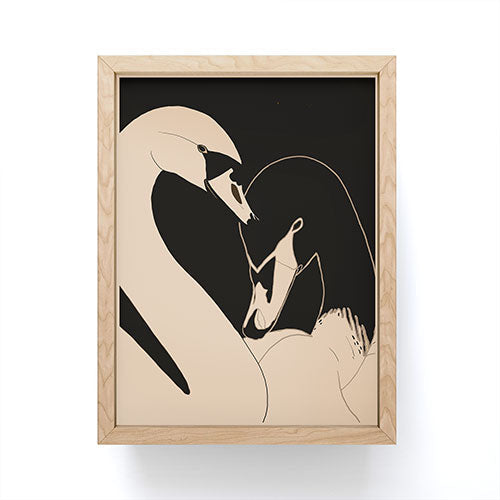 ThingDesign Two Swans I Framed Mini Art Print
