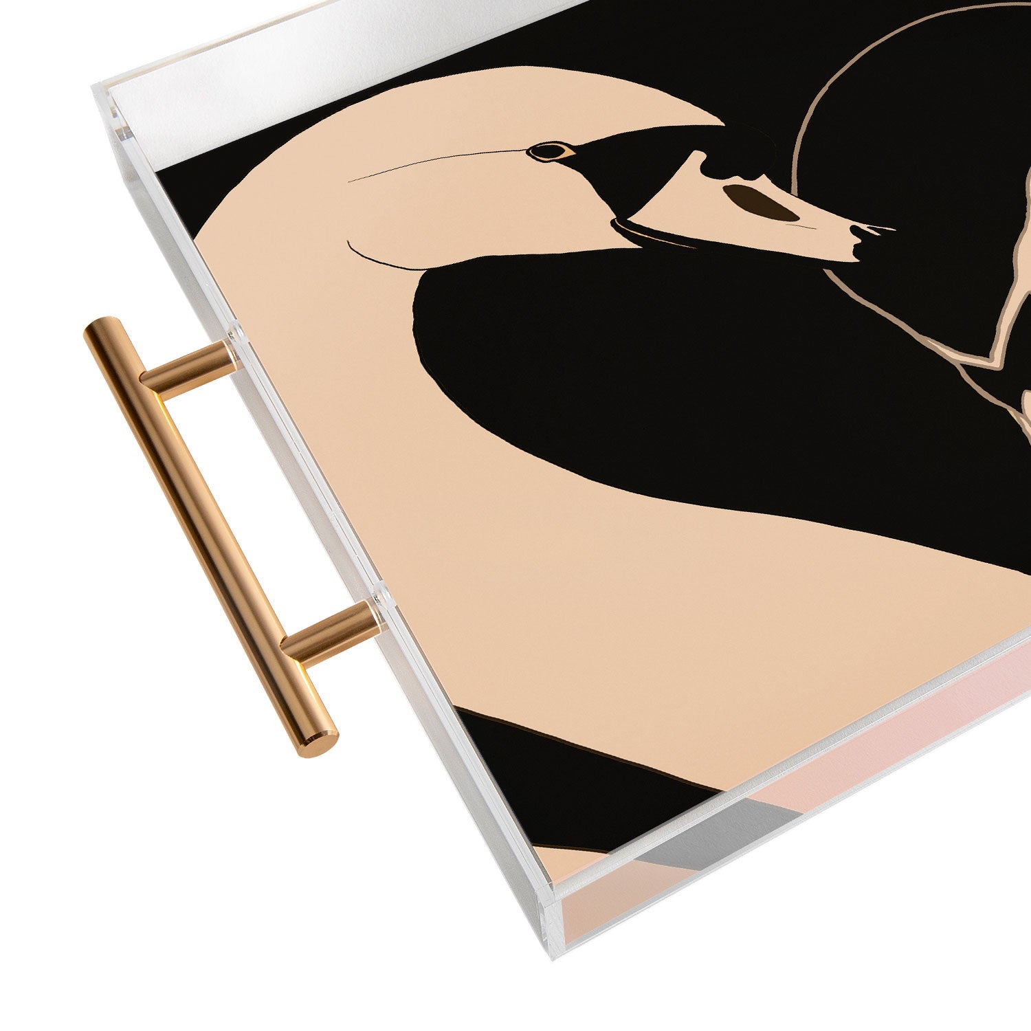 ThingDesign Two Swans I Acrylic Tray