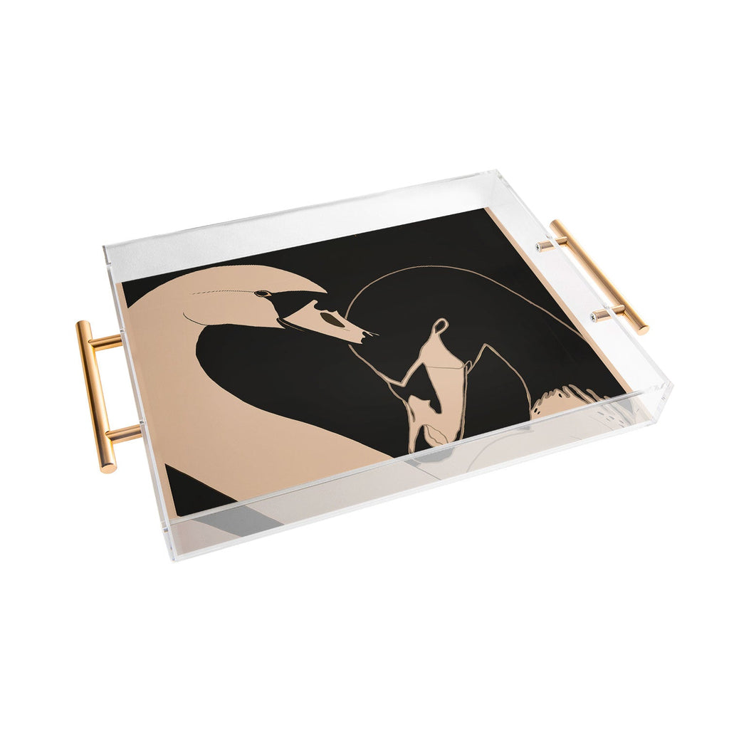 ThingDesign Two Swans I Acrylic Tray
