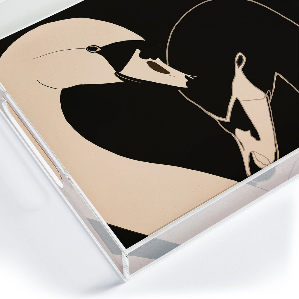 ThingDesign Two Swans I Acrylic Tray