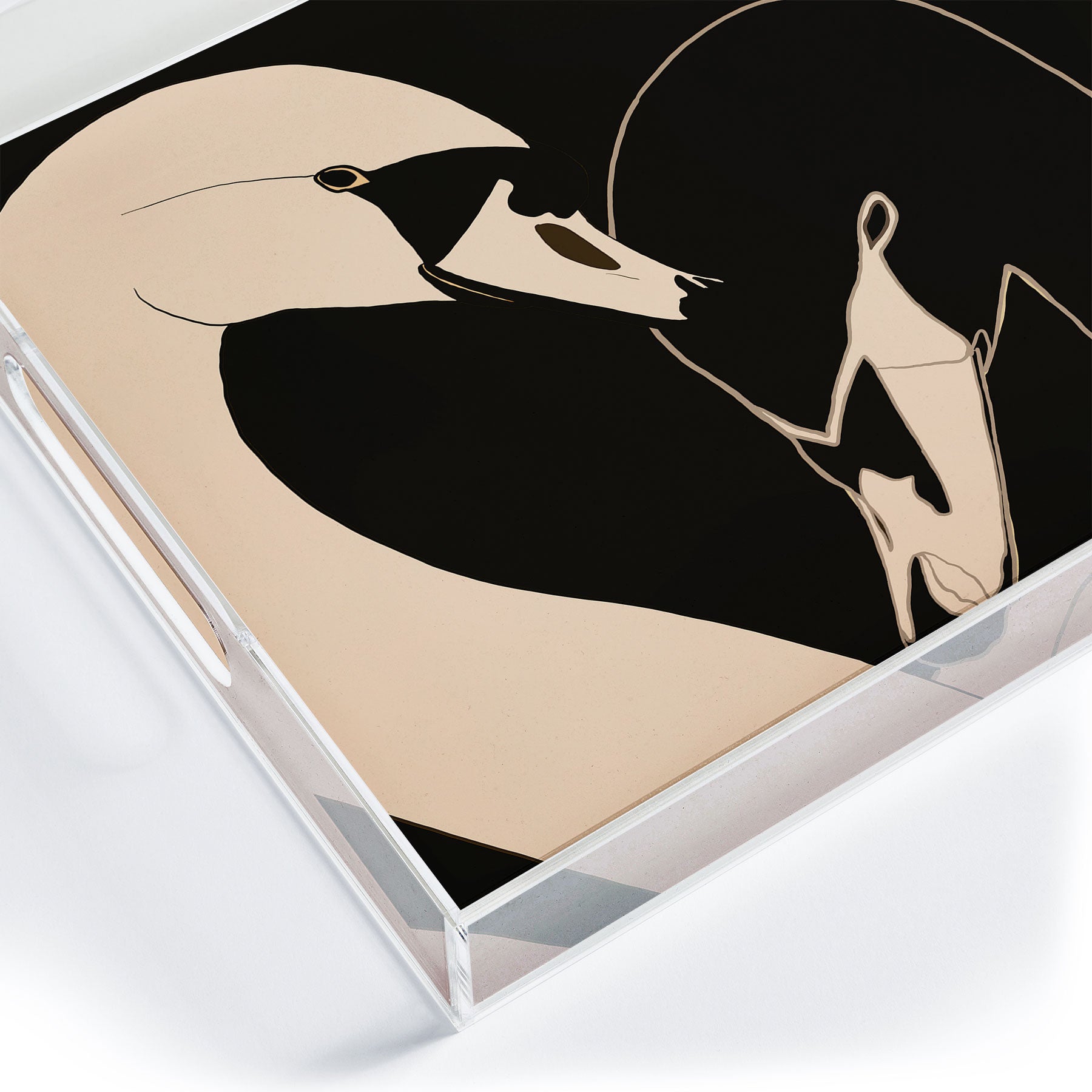 ThingDesign Two Swans I Acrylic Tray