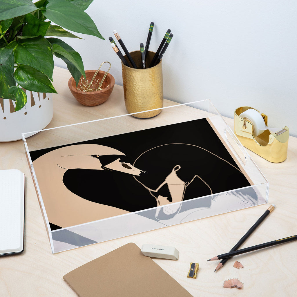ThingDesign Two Swans I Acrylic Tray