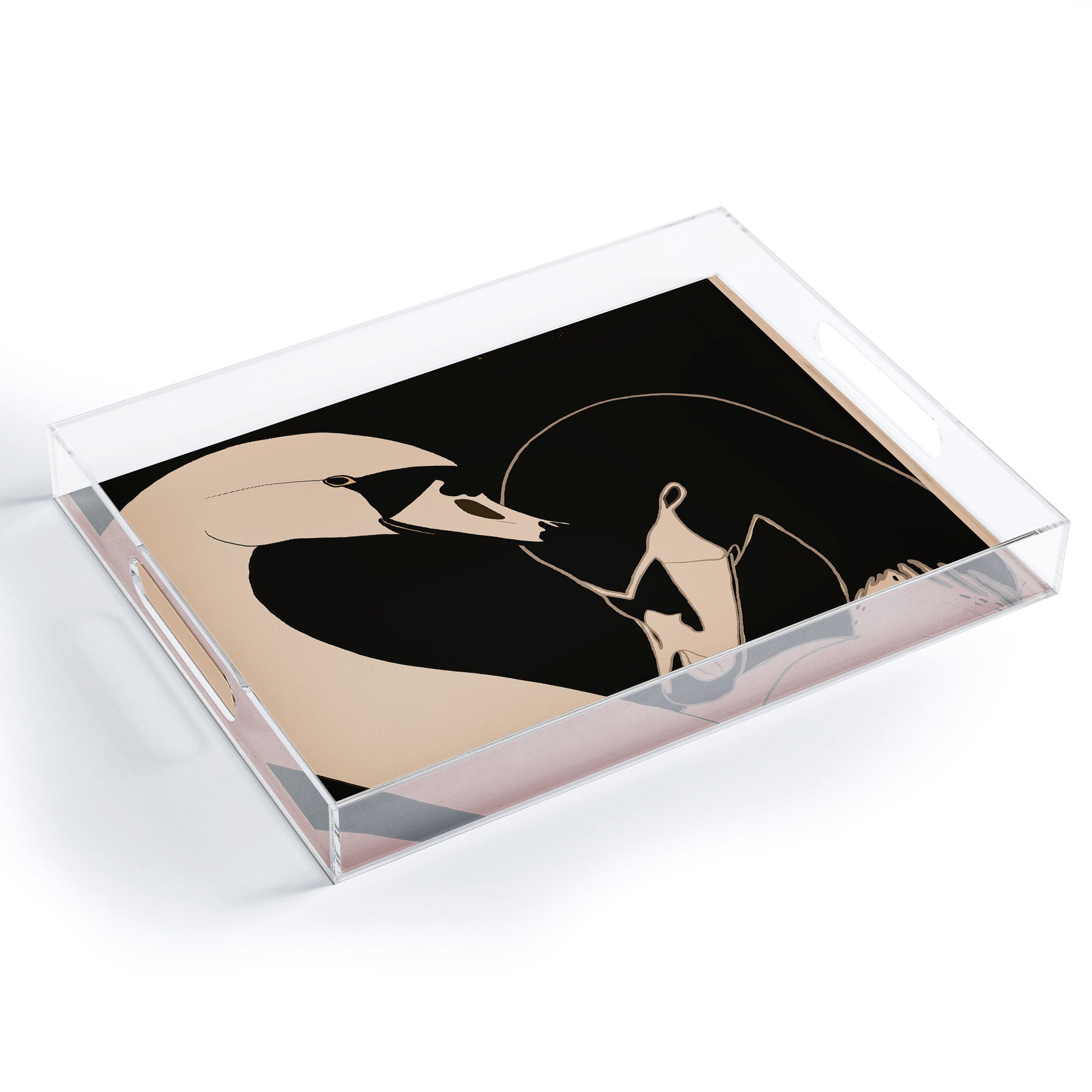 ThingDesign Two Swans I Acrylic Tray