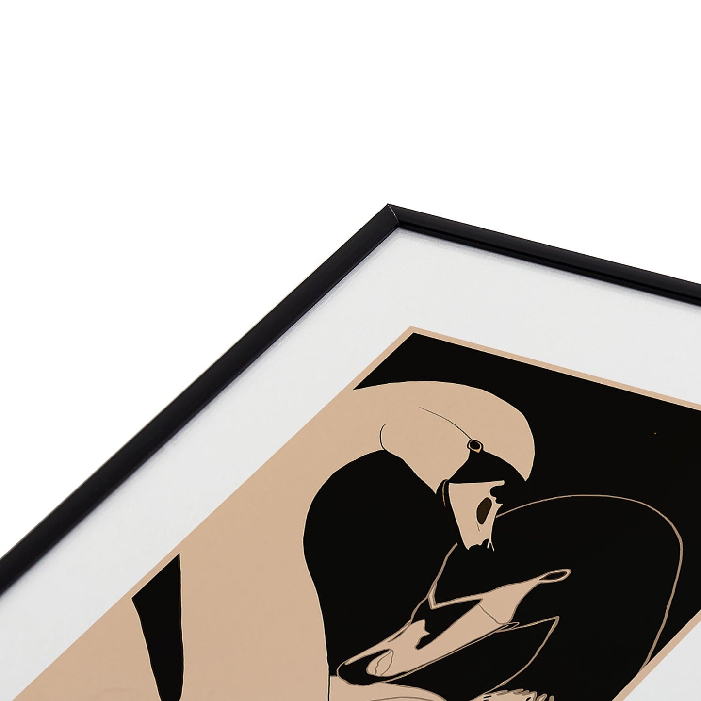 ThingDesign Two Swans I Metal Framed Art Print