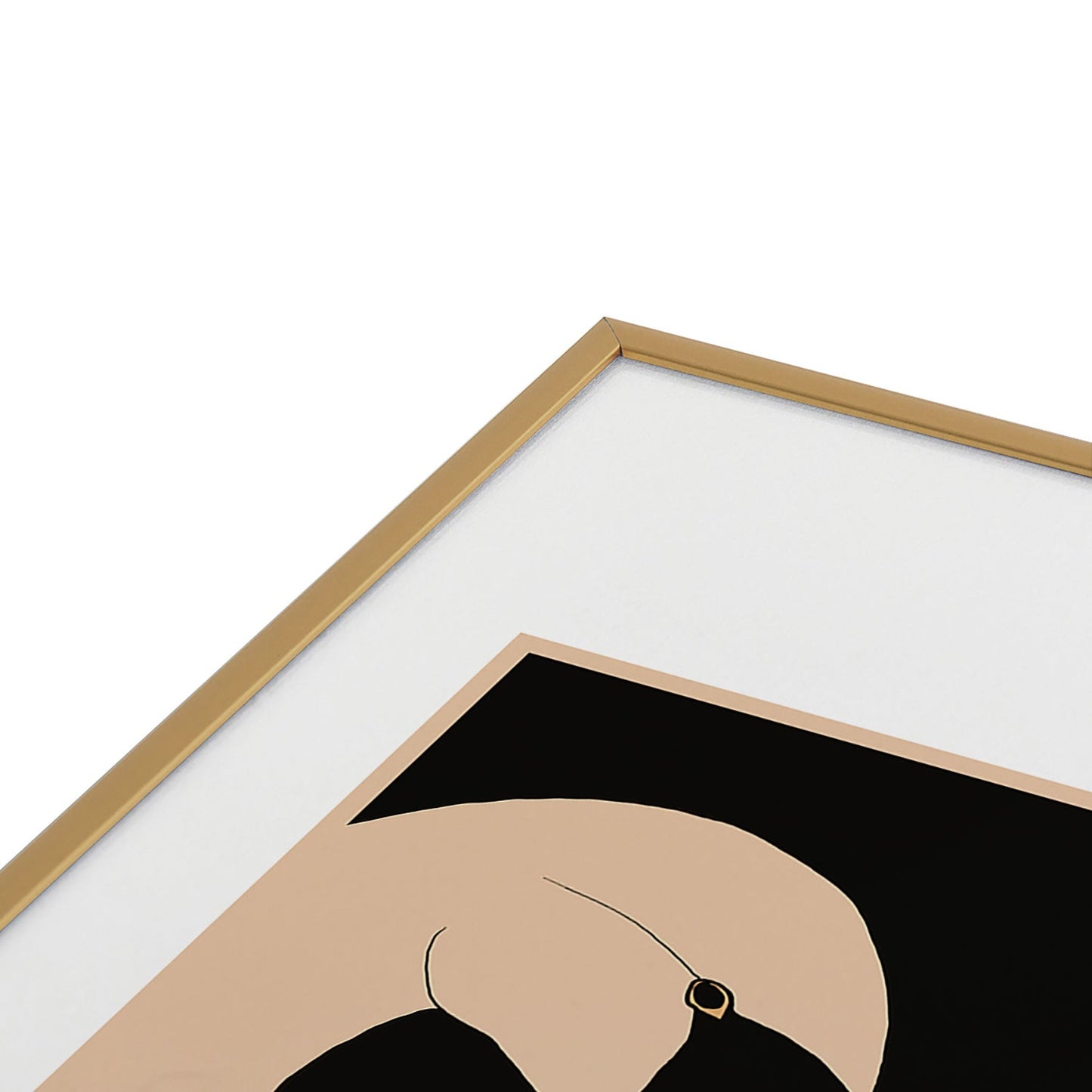 ThingDesign Two Swans I Metal Framed Art Print