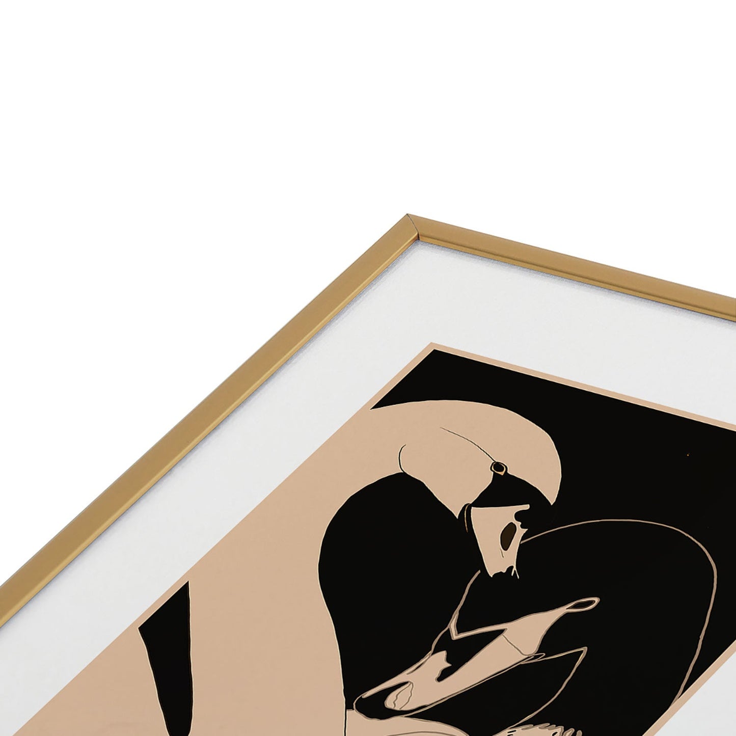 ThingDesign Two Swans I Metal Framed Art Print