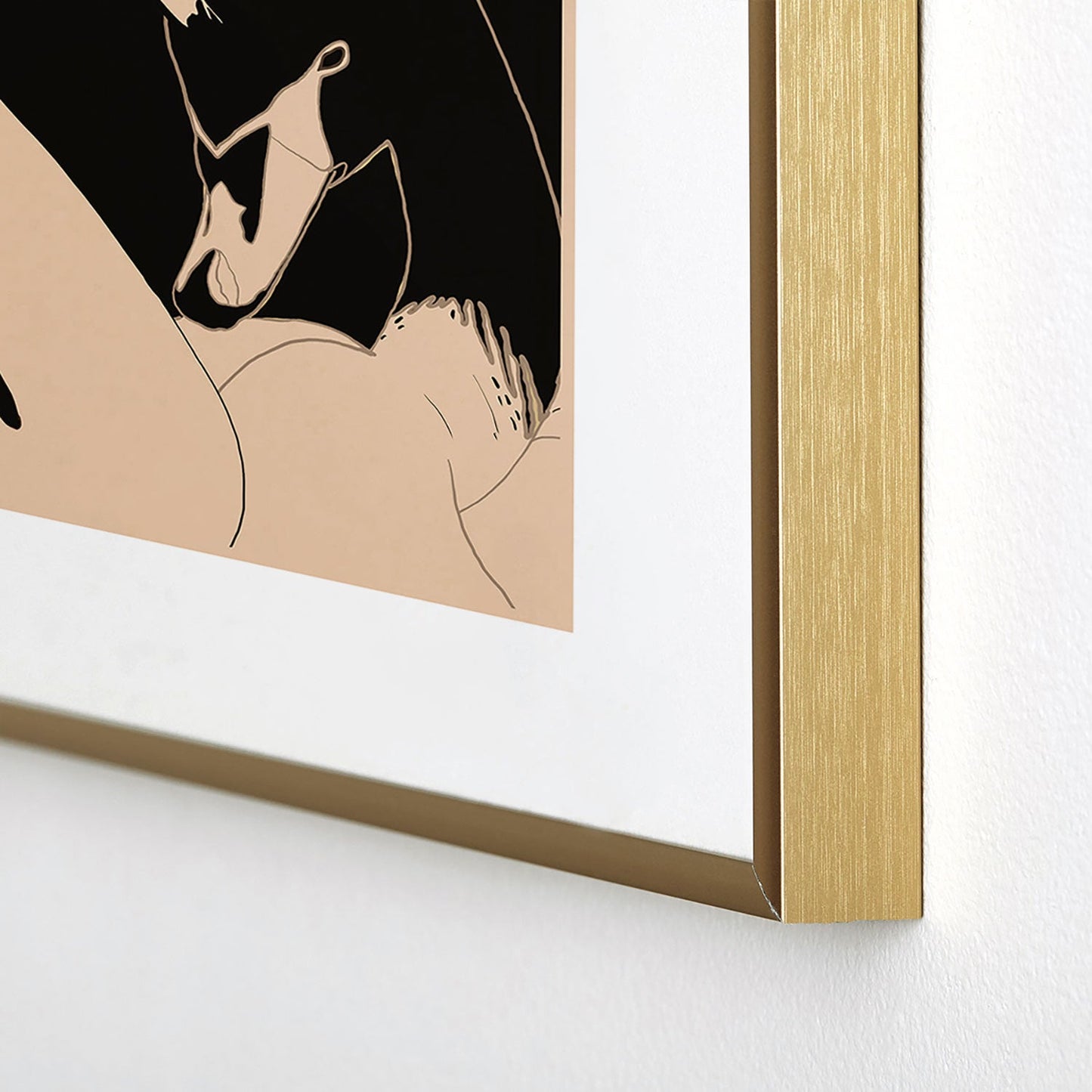 ThingDesign Two Swans I Metal Framed Art Print