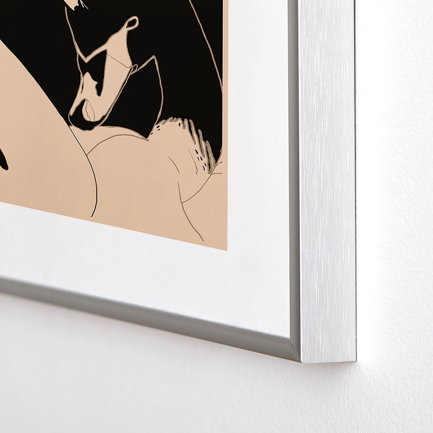 ThingDesign Two Swans I Metal Framed Art Print