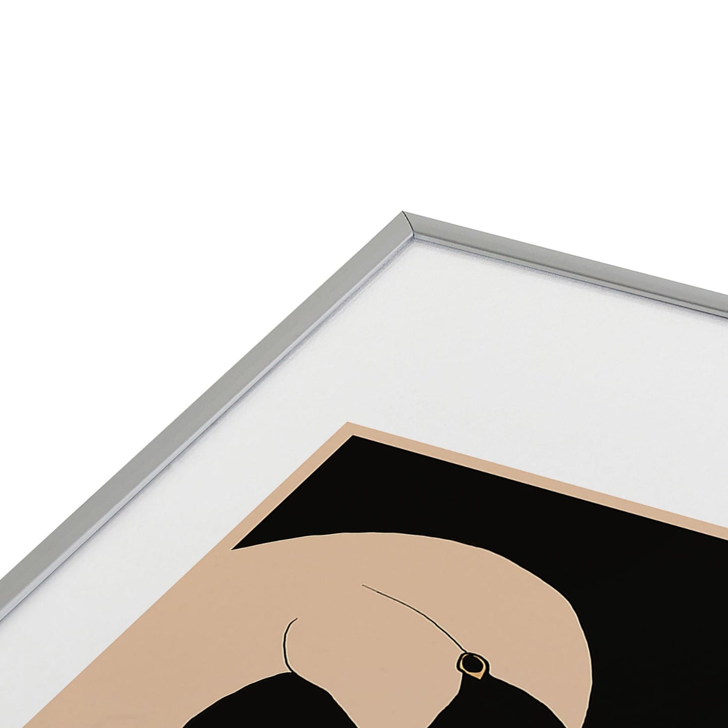 ThingDesign Two Swans I Metal Framed Art Print