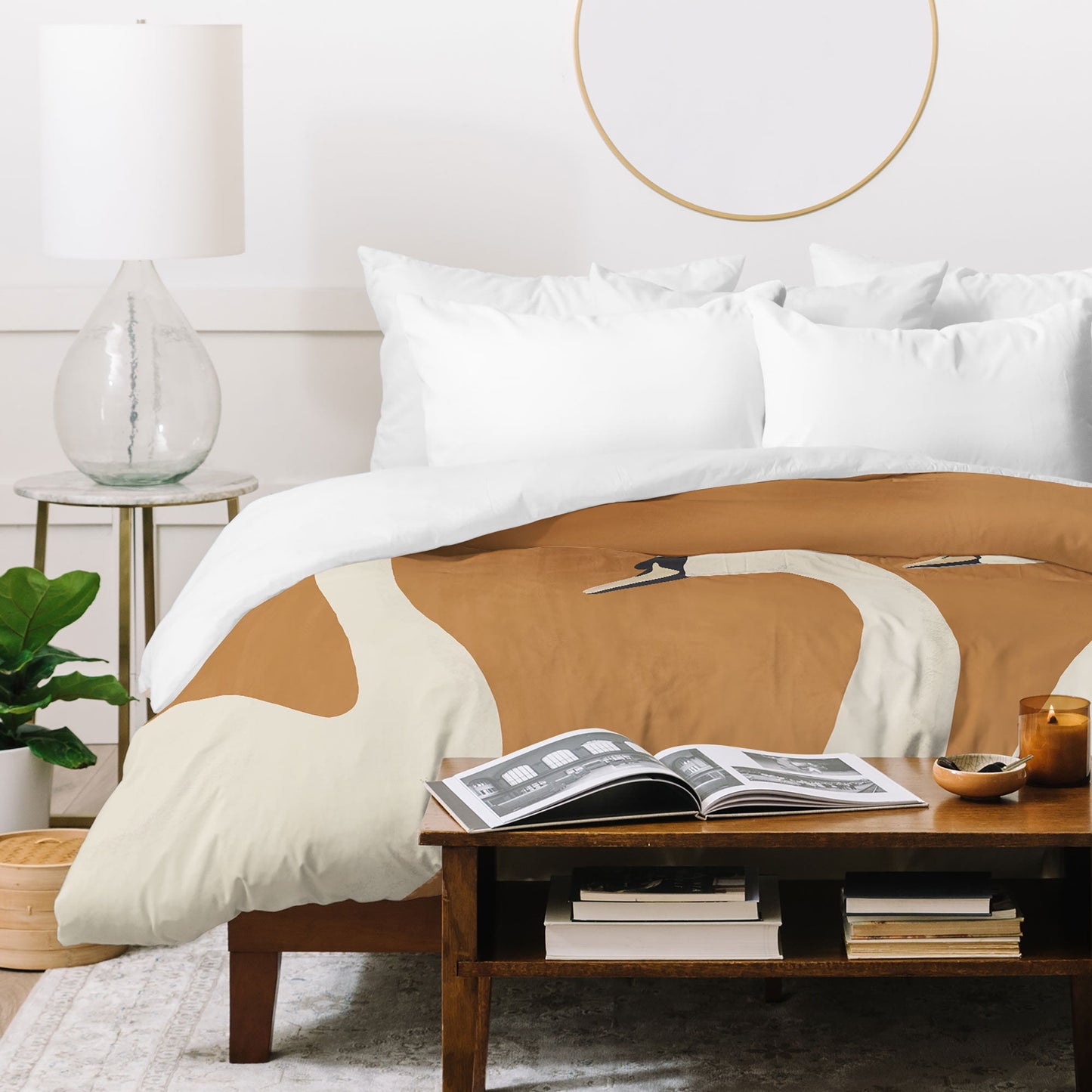 ThingDesign White Swans 2 Duvet Cover