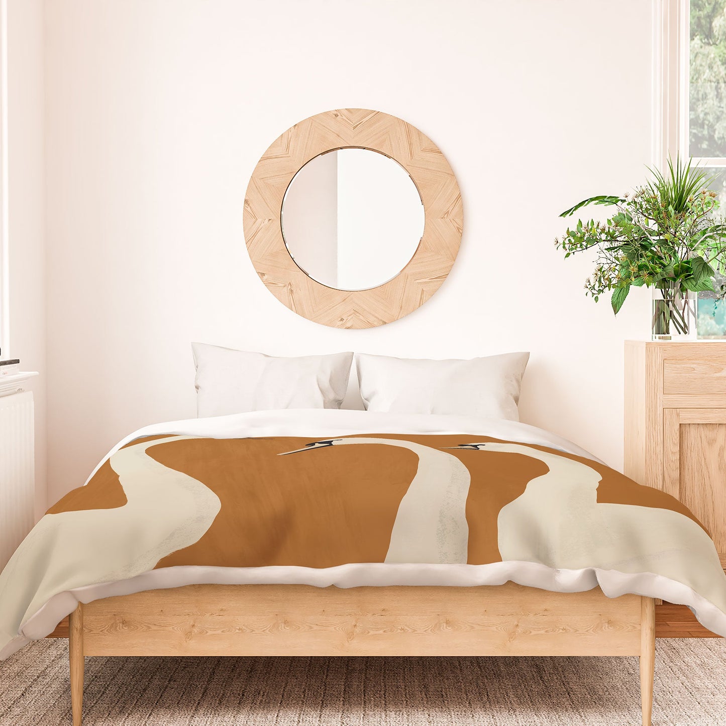 ThingDesign White Swans 2 Duvet Cover
