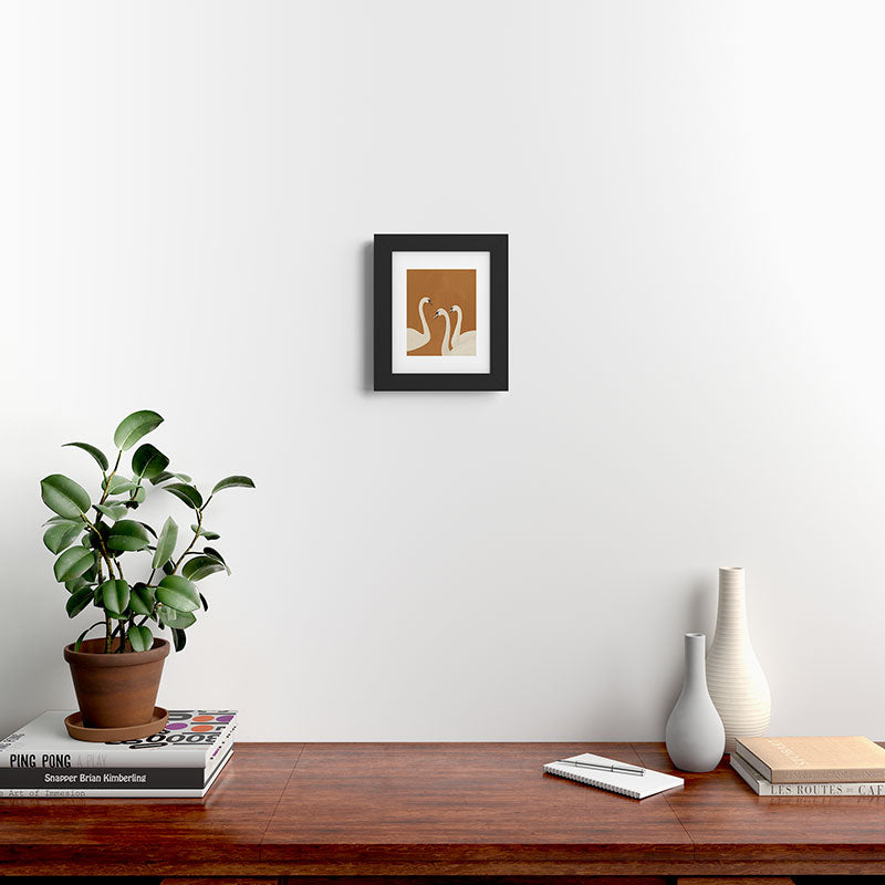 ThingDesign White Swans 2 Framed Art Print