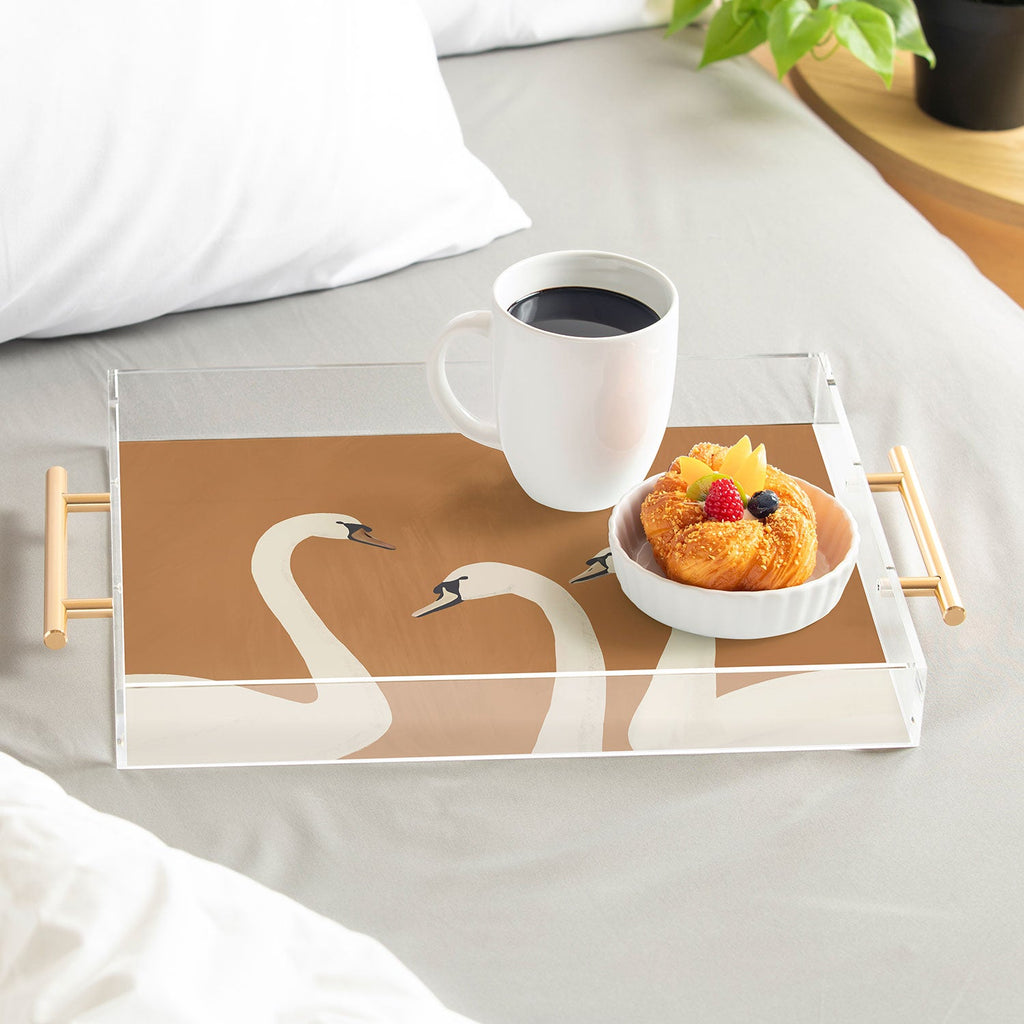 ThingDesign White Swans 2 Acrylic Tray