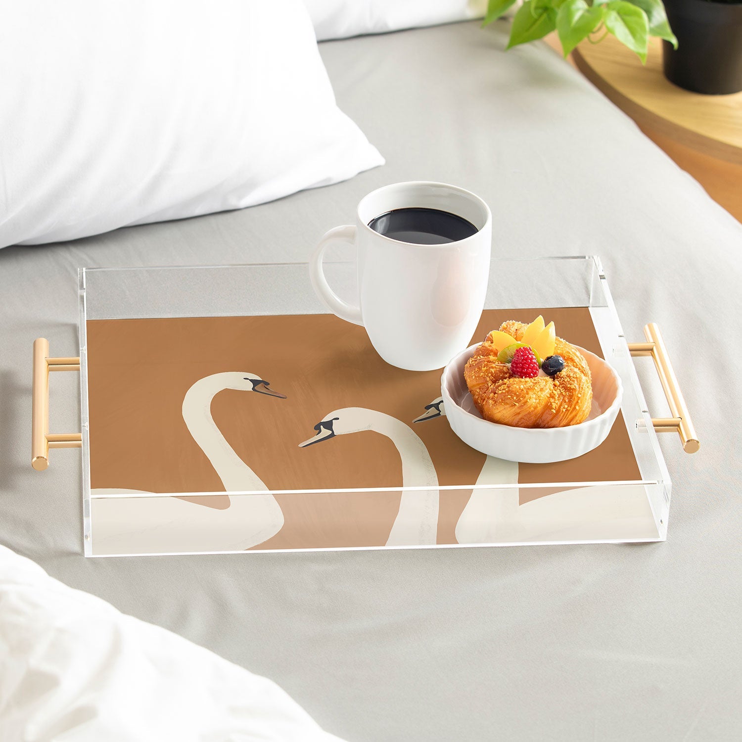 ThingDesign White Swans 2 Acrylic Tray