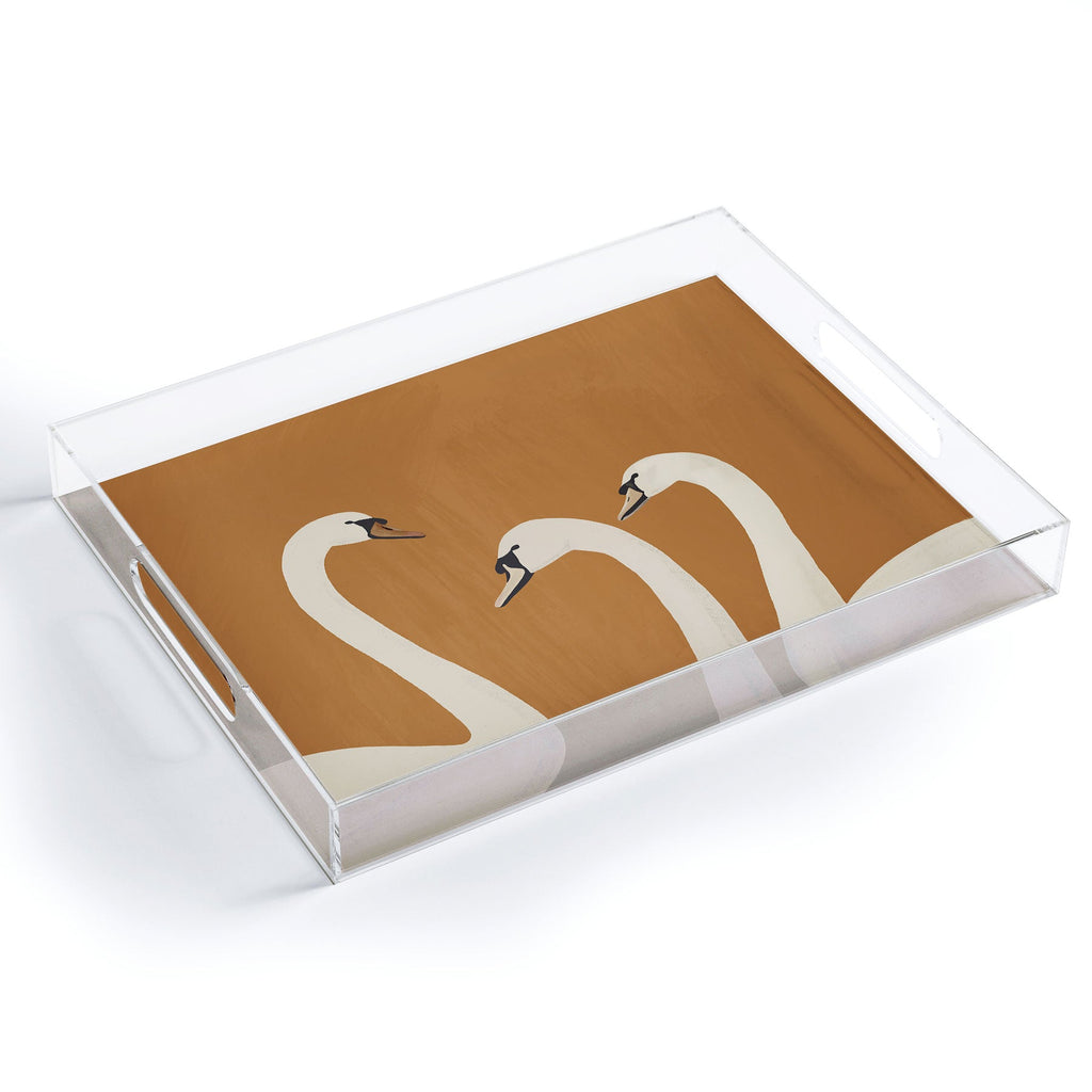 ThingDesign White Swans 2 Acrylic Tray