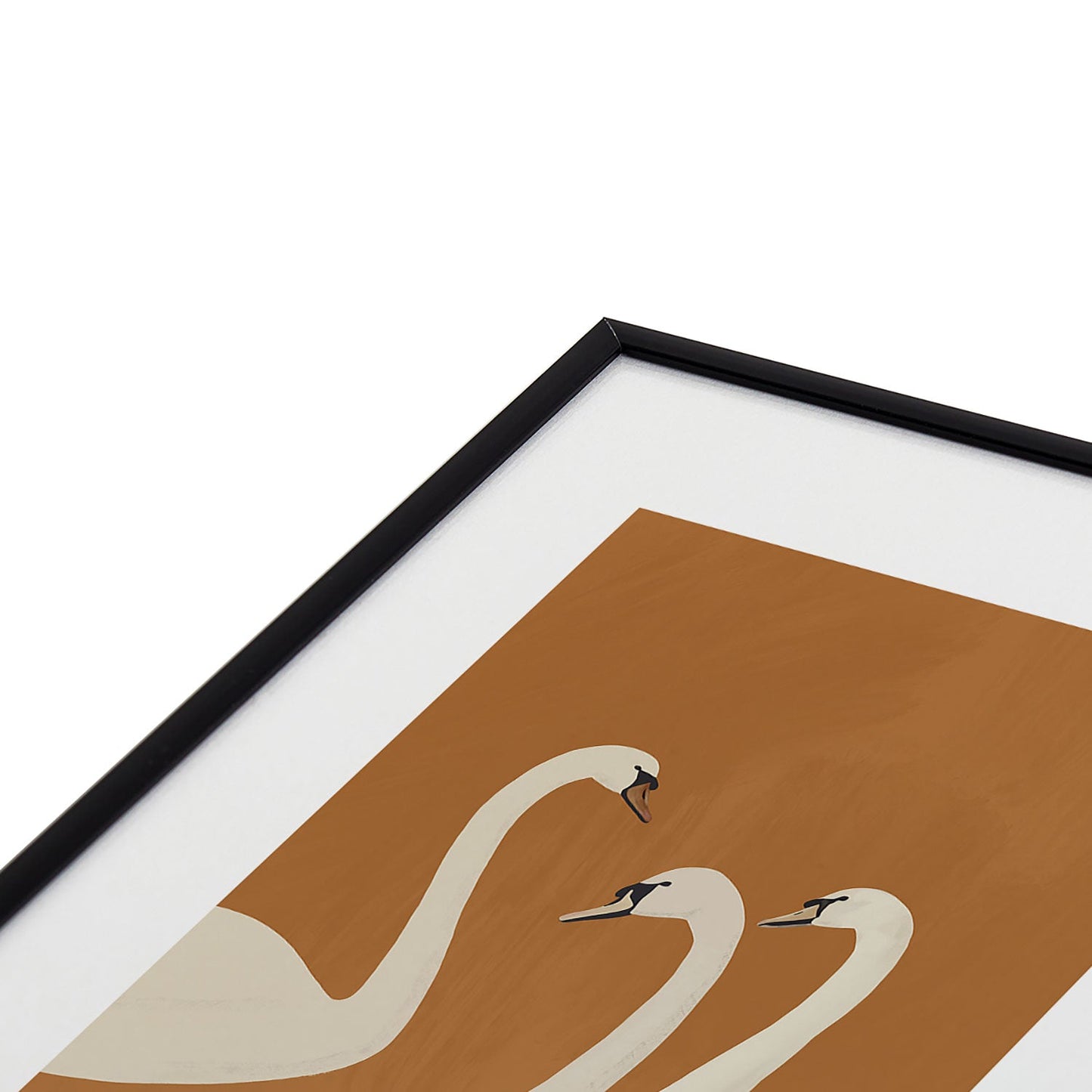ThingDesign White Swans 2 Metal Framed Art Print