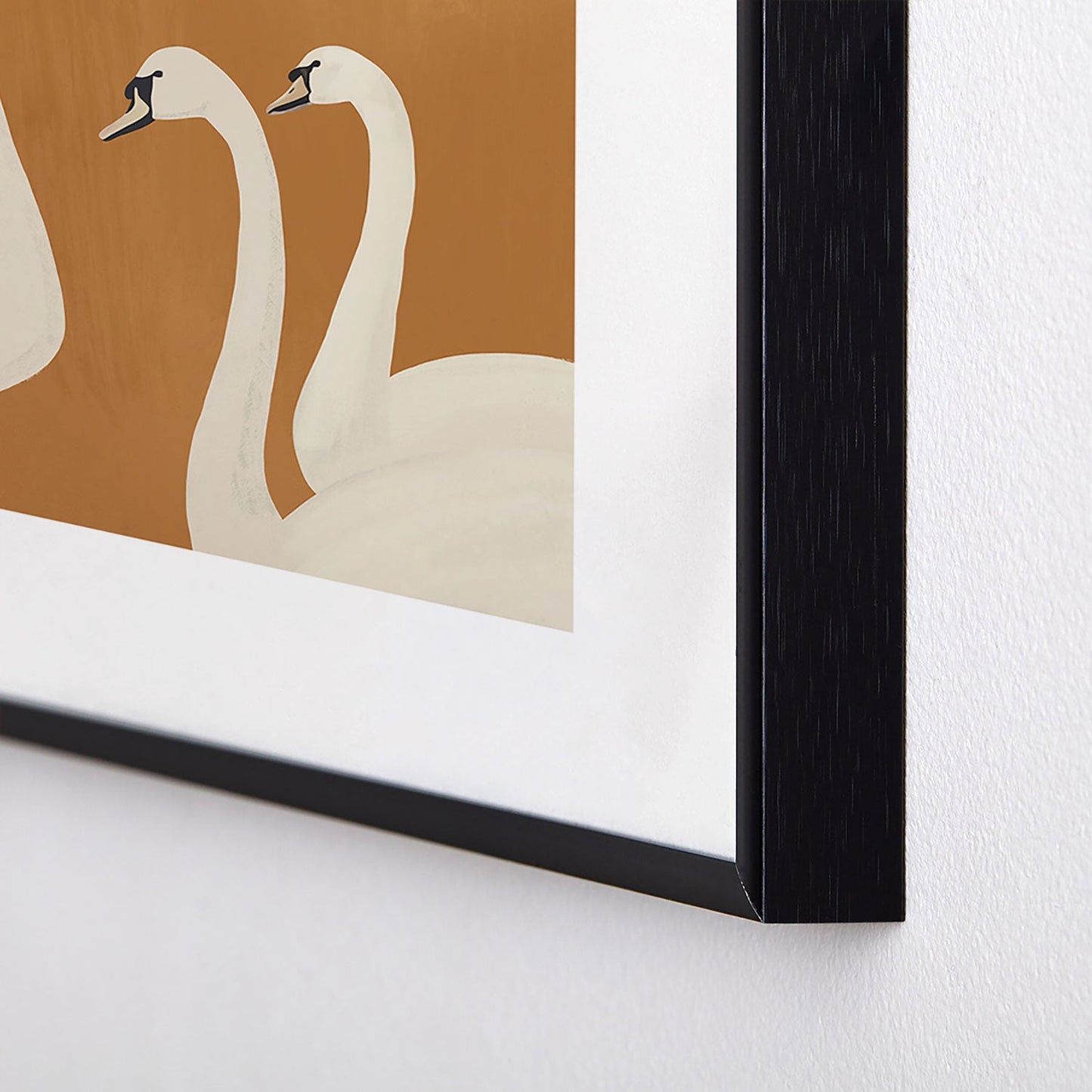ThingDesign White Swans 2 Metal Framed Art Print