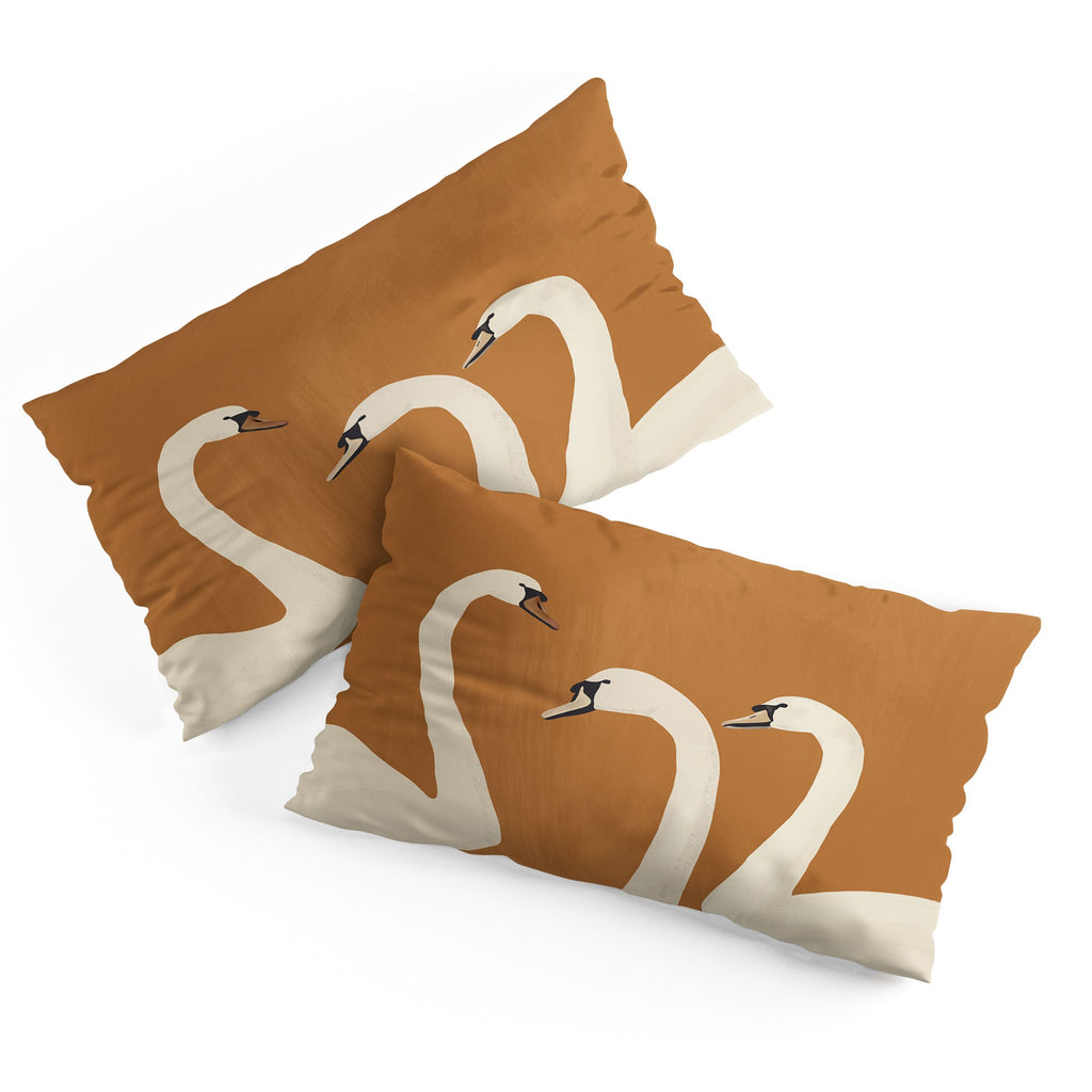 ThingDesign White Swans 2 Pillow Shams