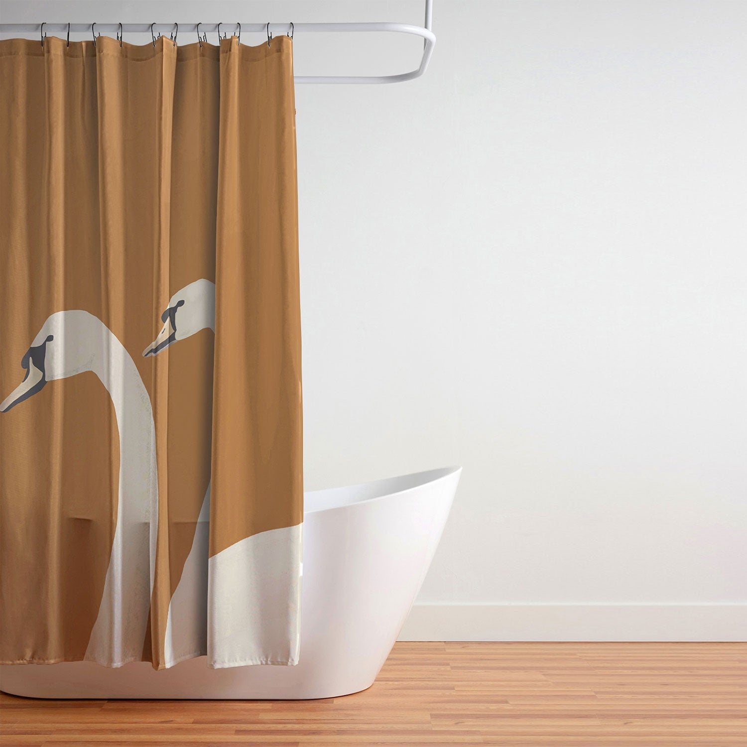 ThingDesign White Swans 2 Shower Curtain
