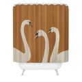 ThingDesign White Swans 2 Shower Curtain