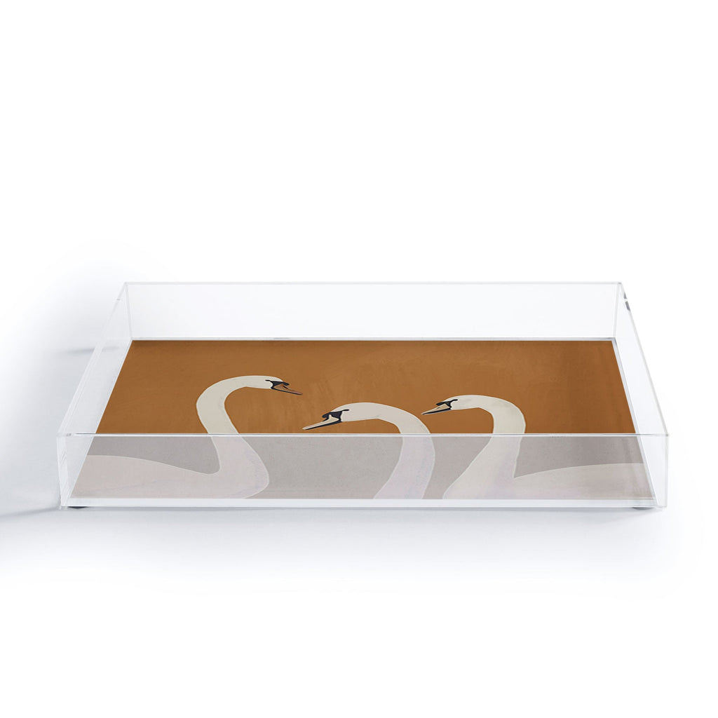 ThingDesign White Swans 2 Acrylic Tray