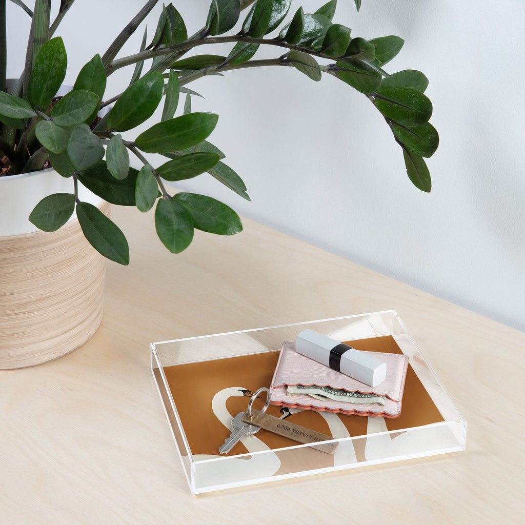 ThingDesign White Swans 2 Acrylic Tray