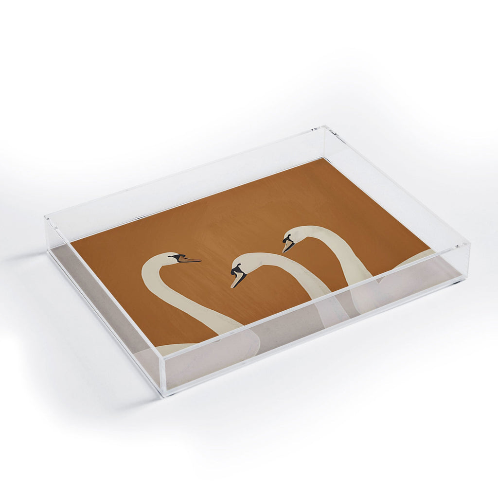 ThingDesign White Swans 2 Acrylic Tray