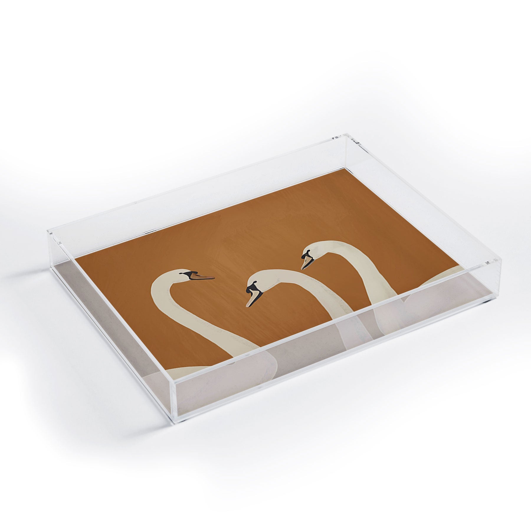 ThingDesign White Swans 2 Acrylic Tray