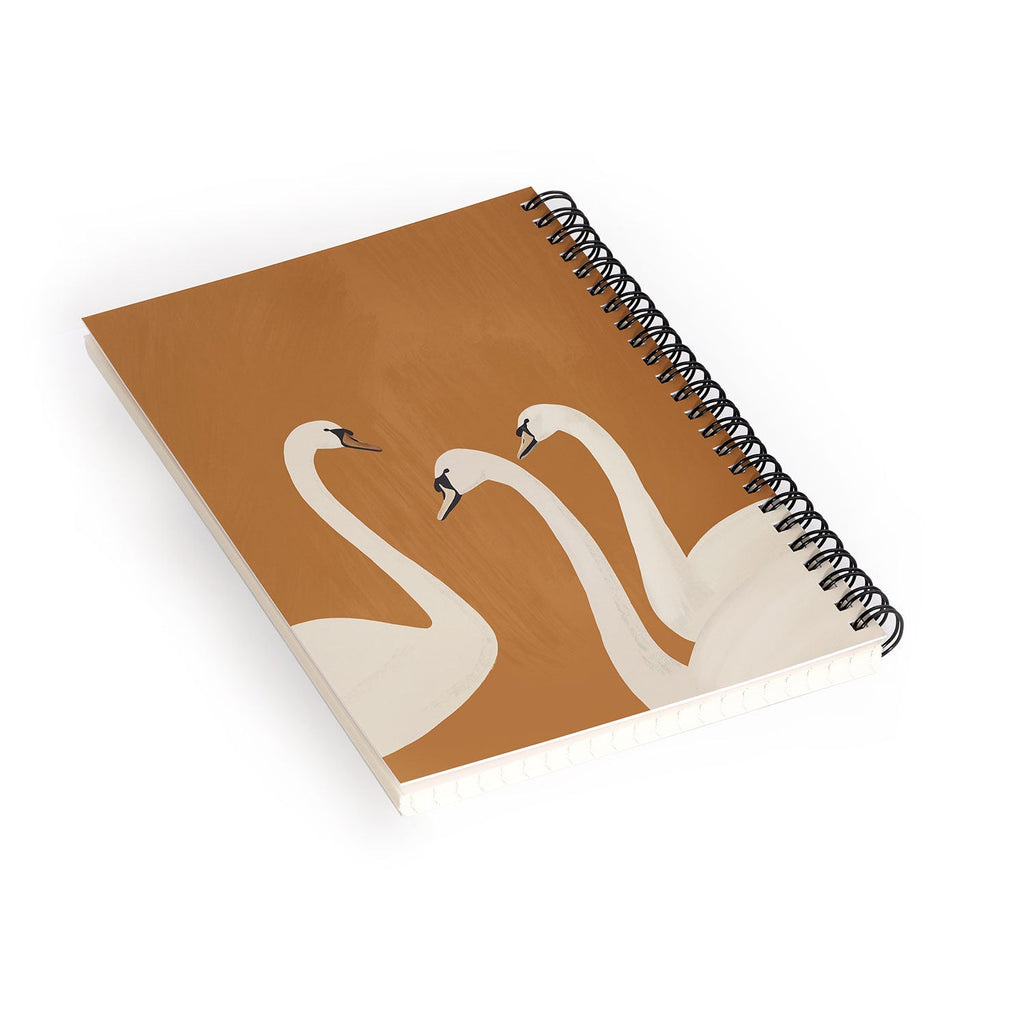 ThingDesign White Swans 2 Spiral Notebook