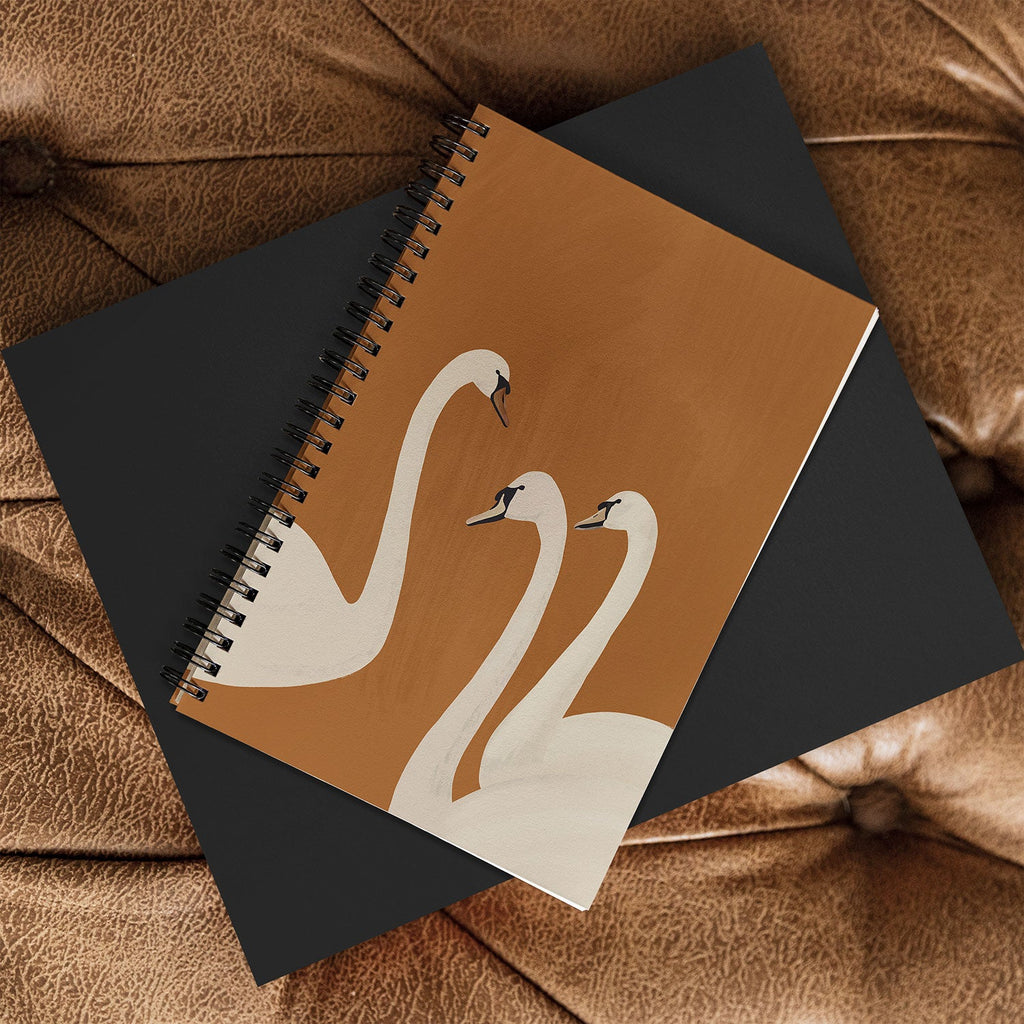ThingDesign White Swans 2 Spiral Notebook