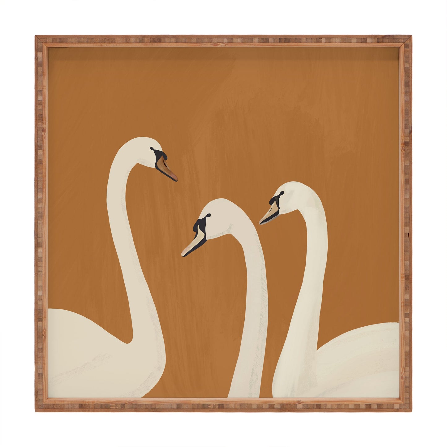 ThingDesign White Swans 2 Square Tray