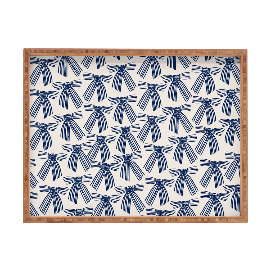 ThirtyOne Illustrations baubles bows bn artboard 1 Rectangular Tray