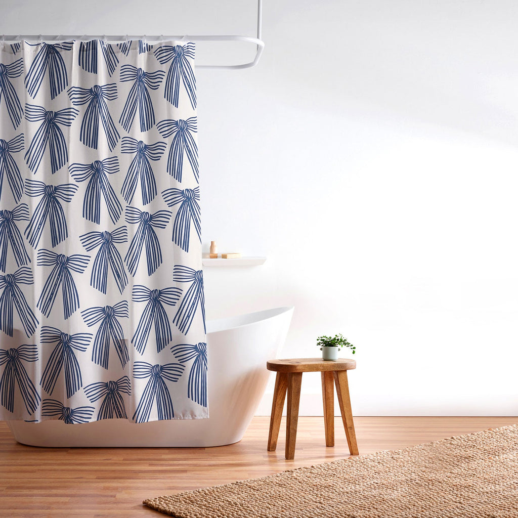 ThirtyOne Illustrations baubles bows bn artboard 1 Shower Curtain