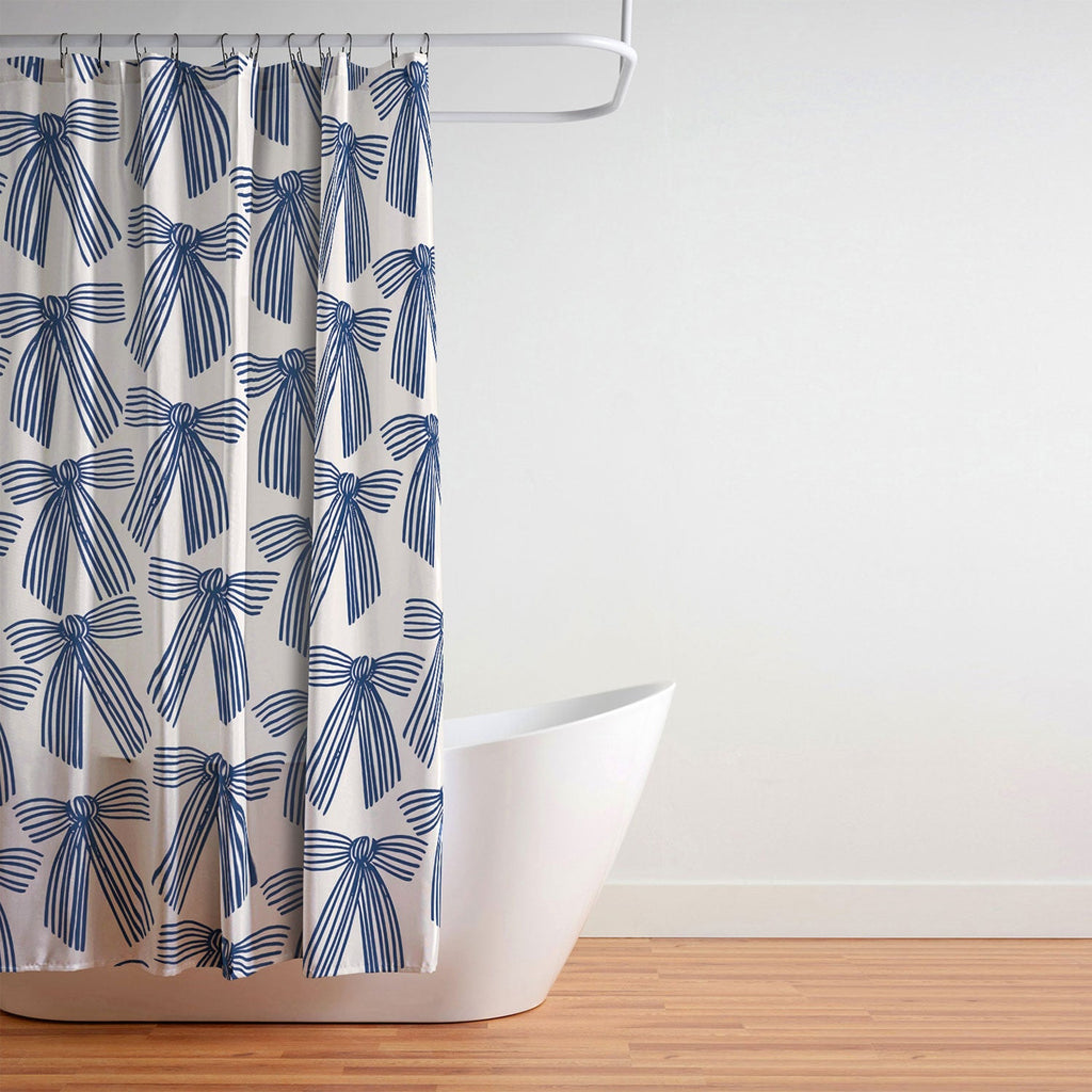 ThirtyOne Illustrations baubles bows bn artboard 1 Shower Curtain