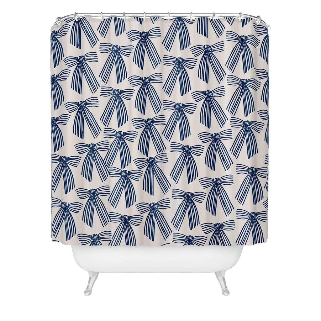 ThirtyOne Illustrations baubles bows bn artboard 1 Shower Curtain